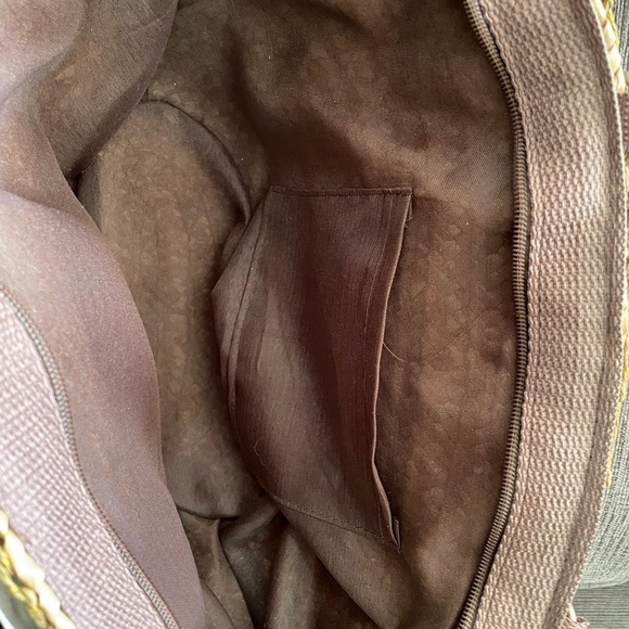 Unbranded Elegant olive greenMetallic Gold Woven Women's straw Beach bag - Picture 7 of 10